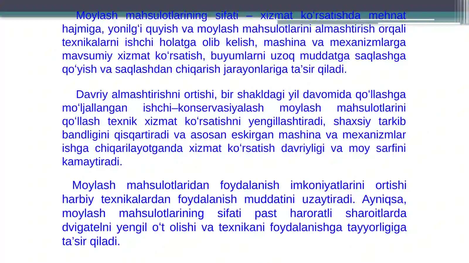 ИЧКИ ЁНУВ ДВИГАТЕЛЛАРИ УЧУН МОЙЛАР 4