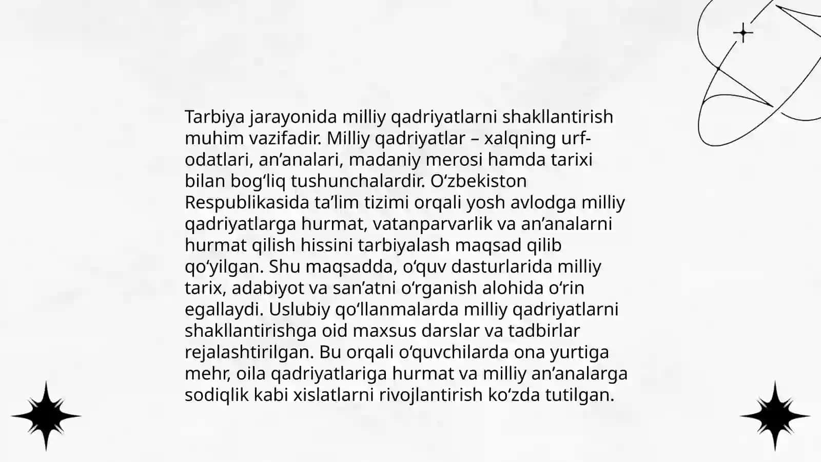 Taʼlim - tarbiya jarayonida milliy qadriyatlarning oʻrni 4