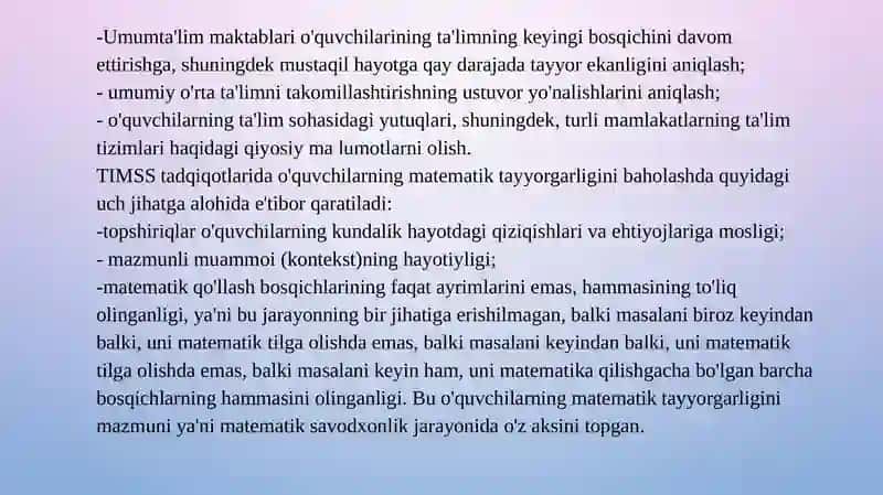 Matematik savodxonlik 4