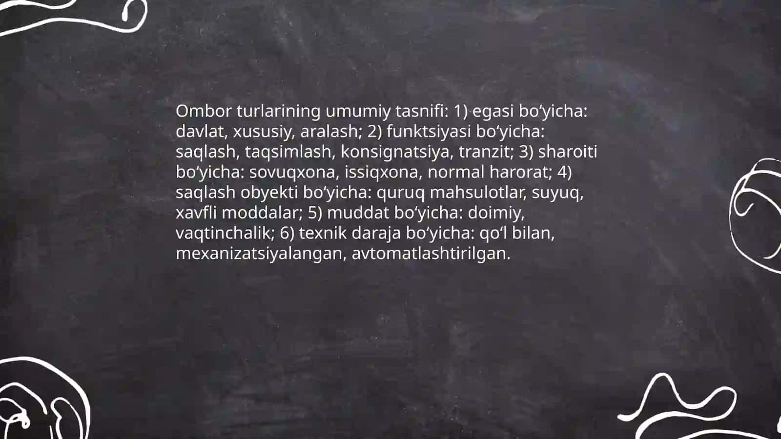 Ombor logistikasi va omborlarning turlari 4