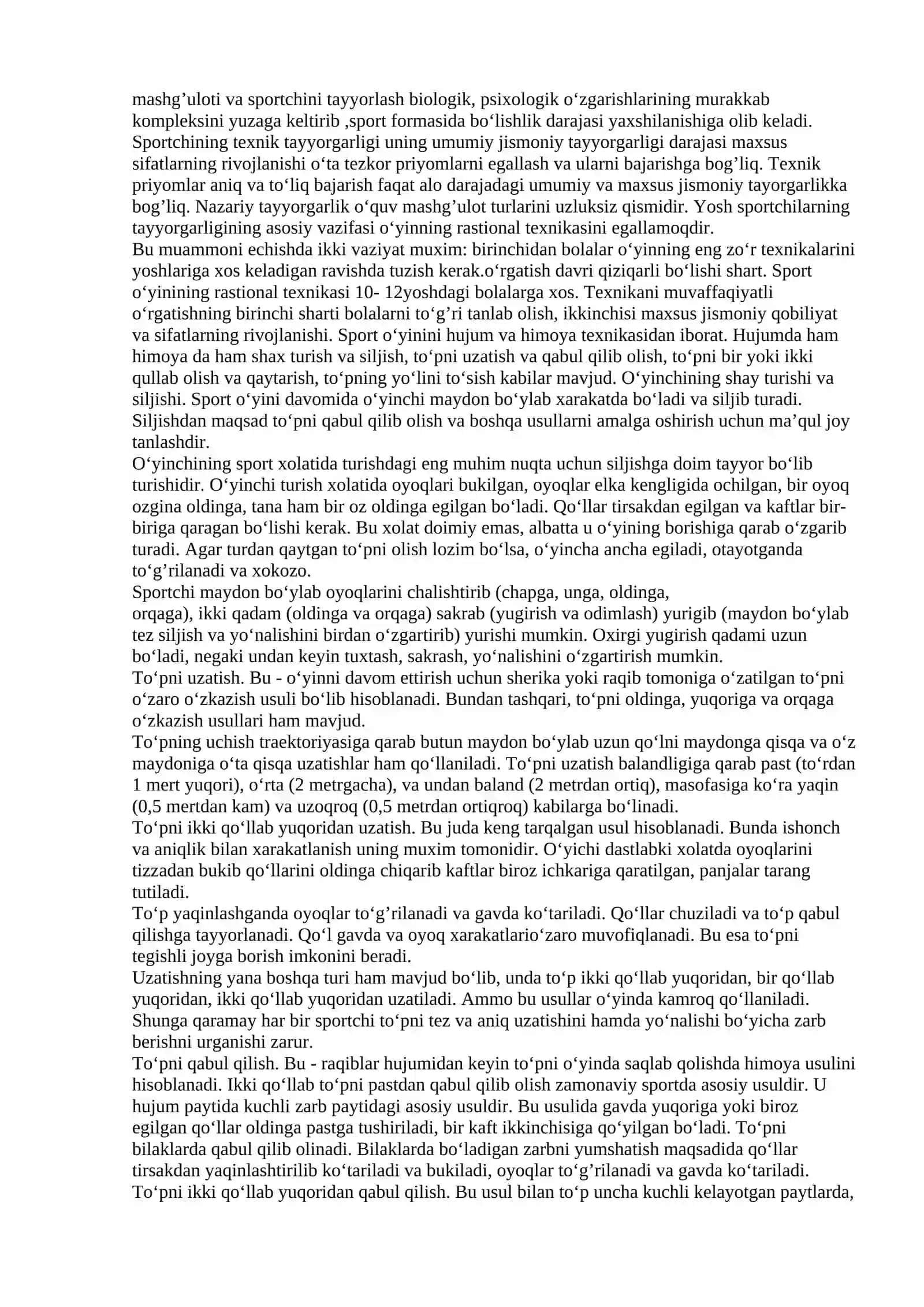Harakat faoliyatini o'rgatishning nazariy va uslubiy asoslari 4