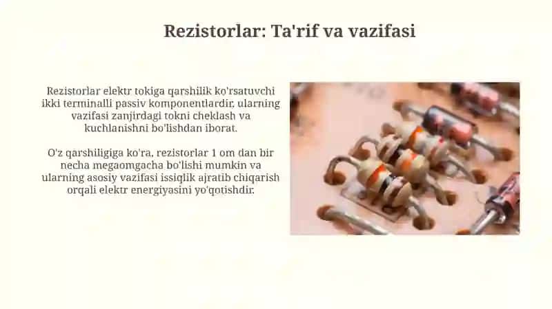 Elektr zanjirining asosiy elementlari 4