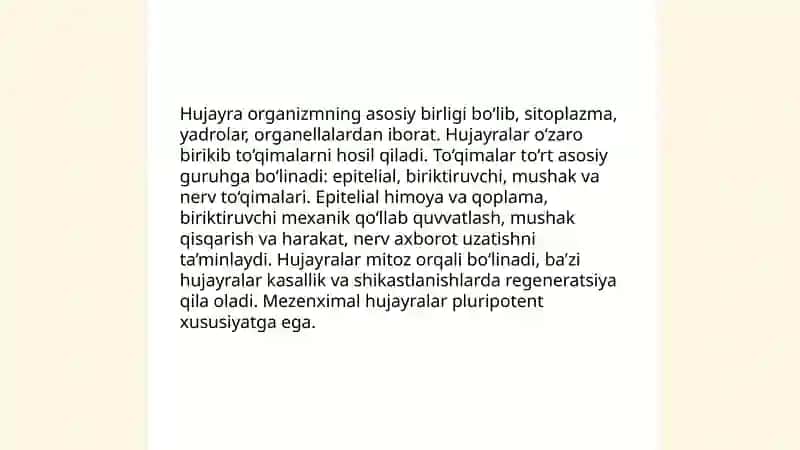 Odam tanasi haqida umumiy maʼlumot 4