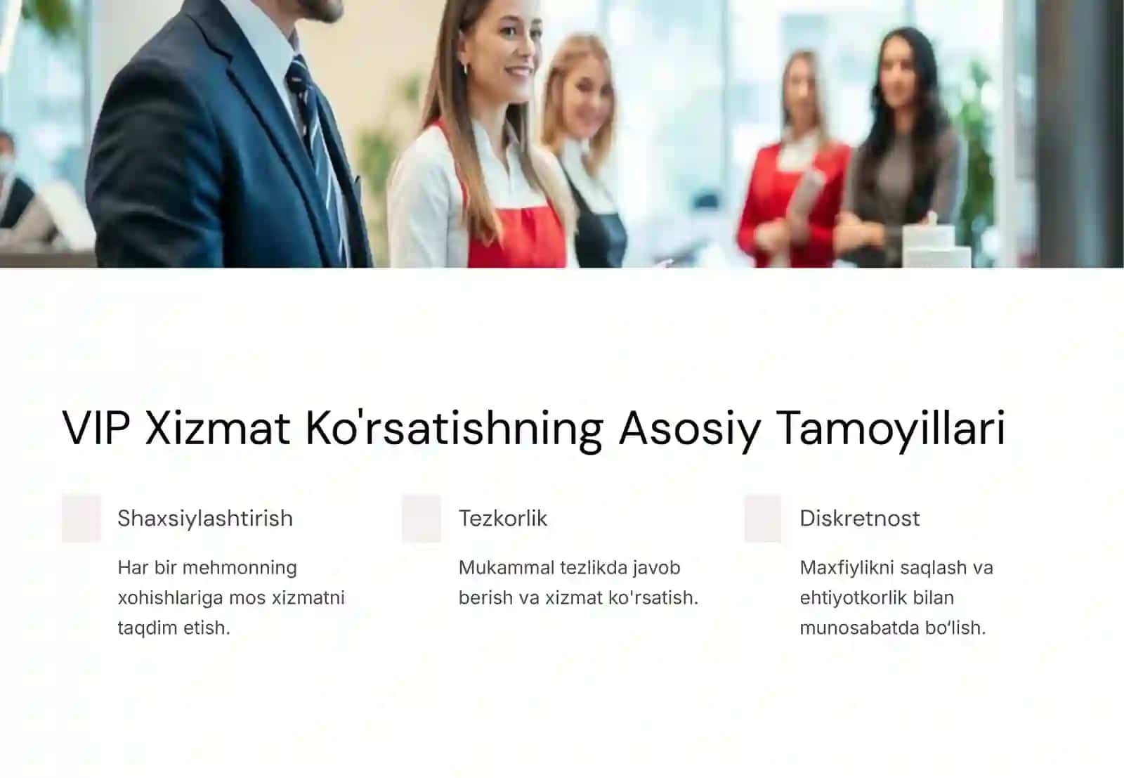 VIP Mehmonlarga Xizmat Ko'rsatish 4
