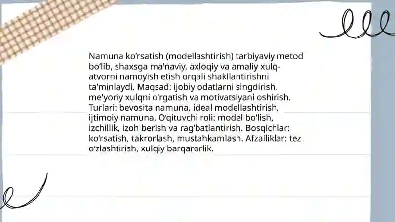 Tarbiyaning umumiy metodlari 4