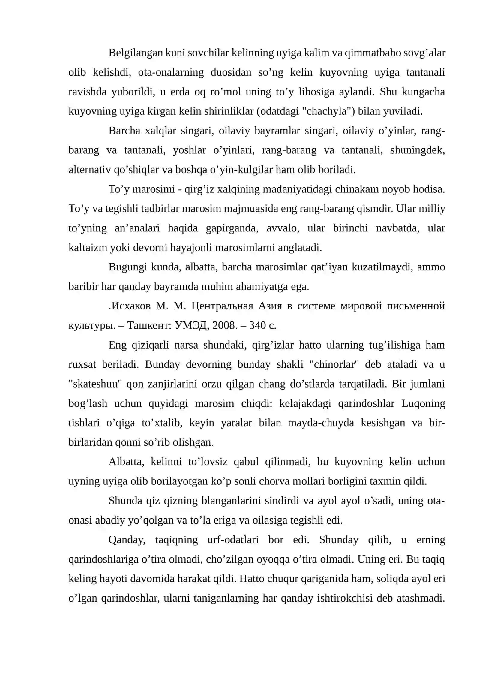 Qirg'izlarning to'y va a'za marosimlari 4