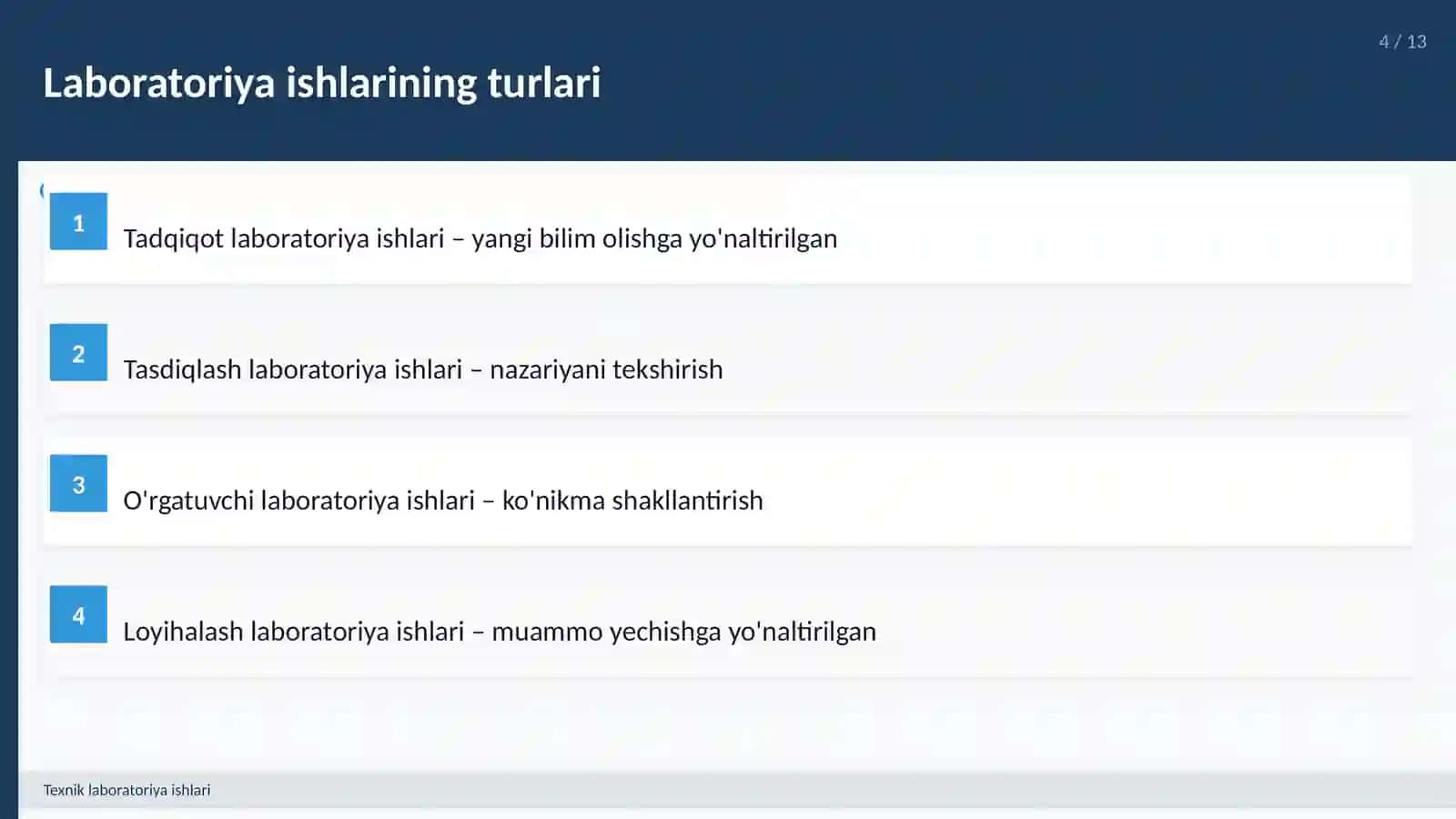 Texnik laboratoriya ishlari 4