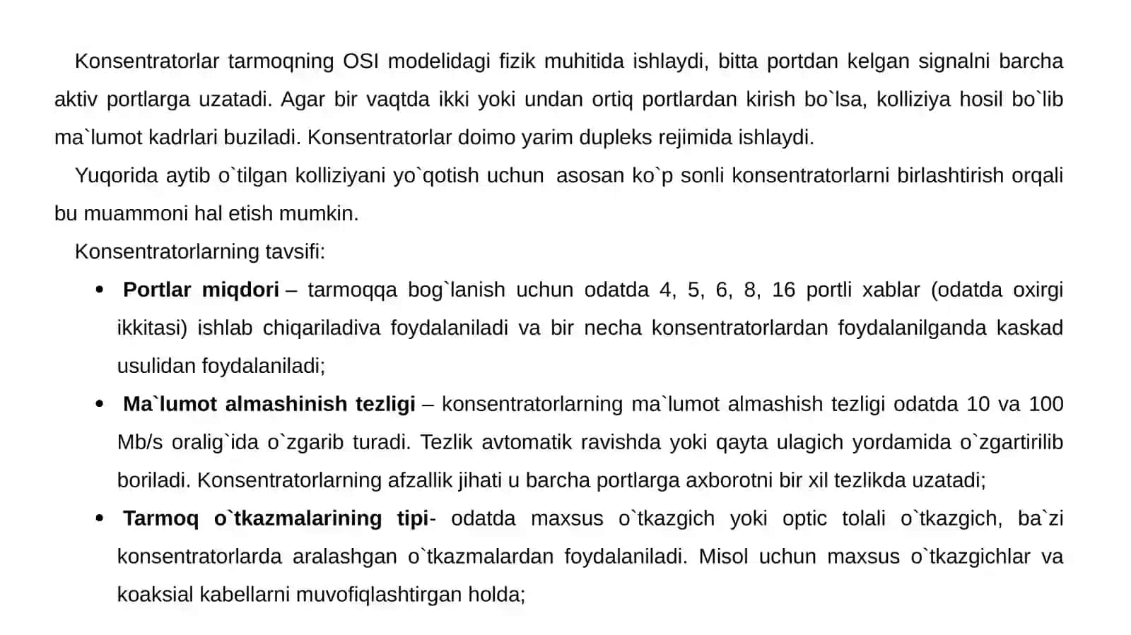 Tarmoqqurilmalari (Маршрутизатор-роутер, концентратор-ХАБ) 4