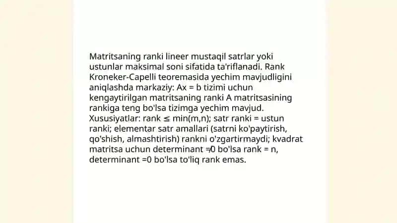 kroneker-kapelli teoremasi va uning isboti 4
