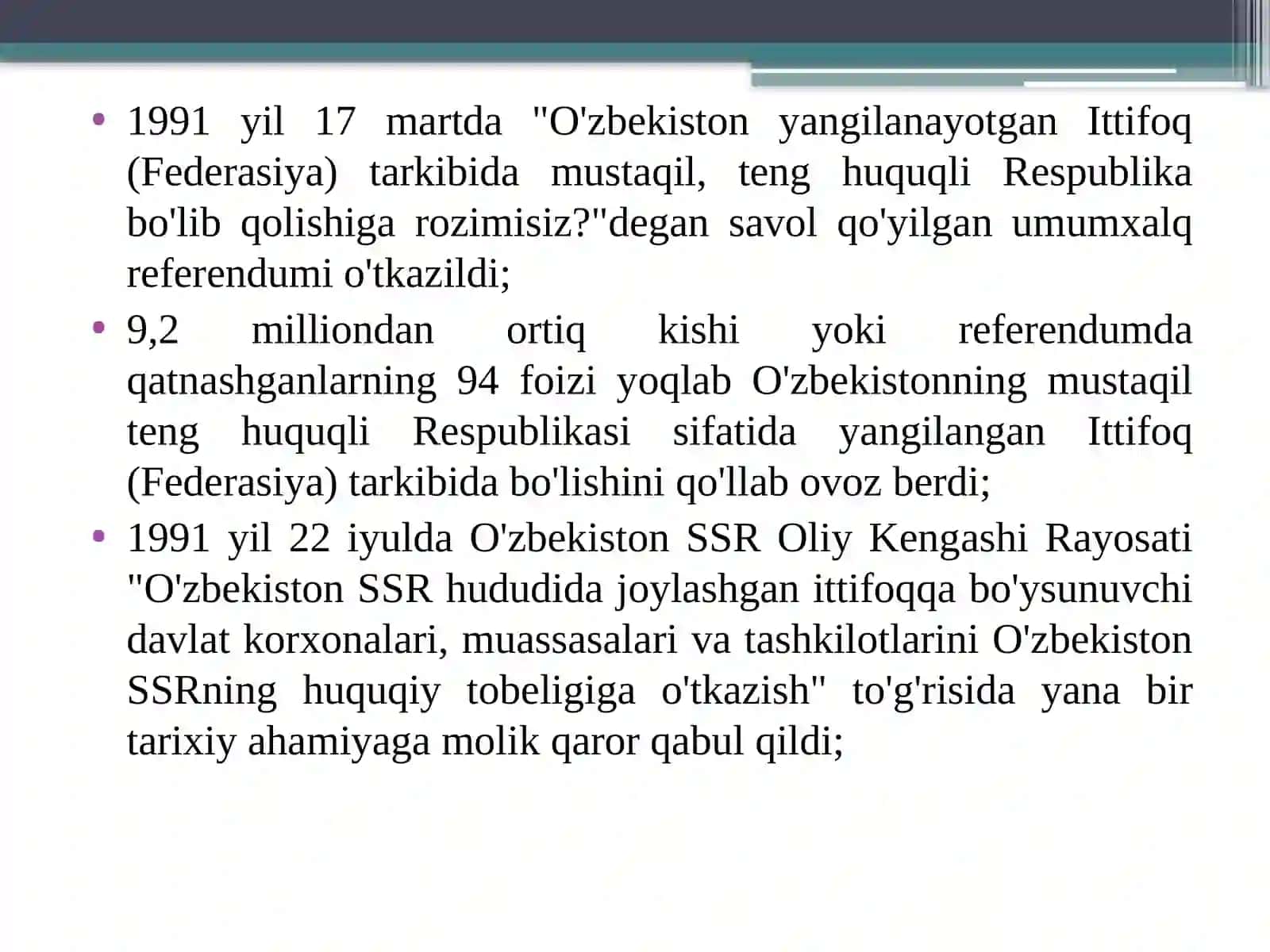 O‘ZBEKISTONNING O‘ZIGA XOS ISTIQLOL VA TARAQQIYOT YO‘LI 4