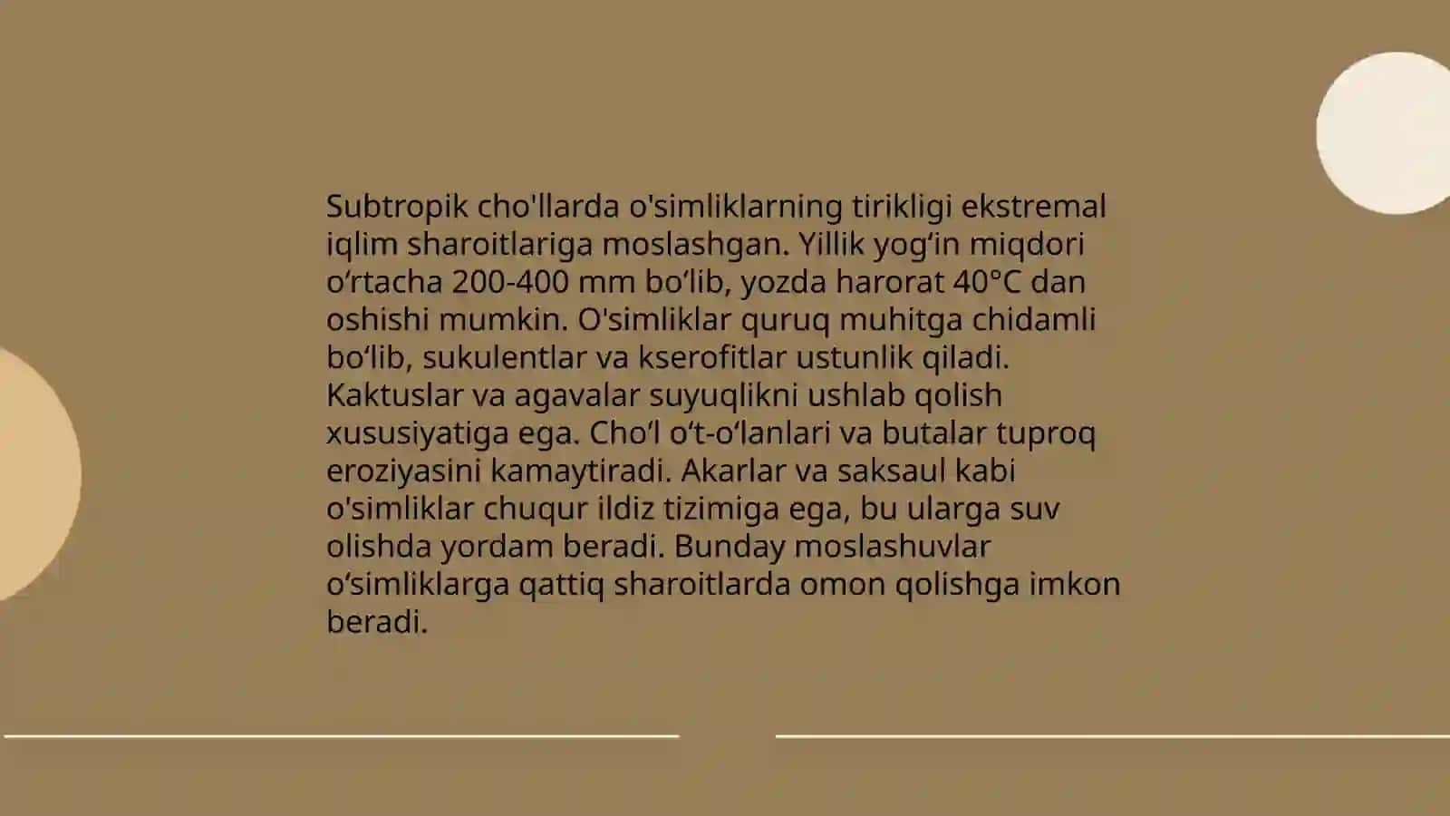 Subtropik zona cho'llari 4