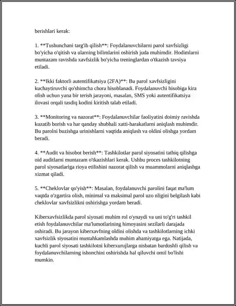 "KIBERXAVFSIZLIKNI TA'MINLASH USULLARI" 4