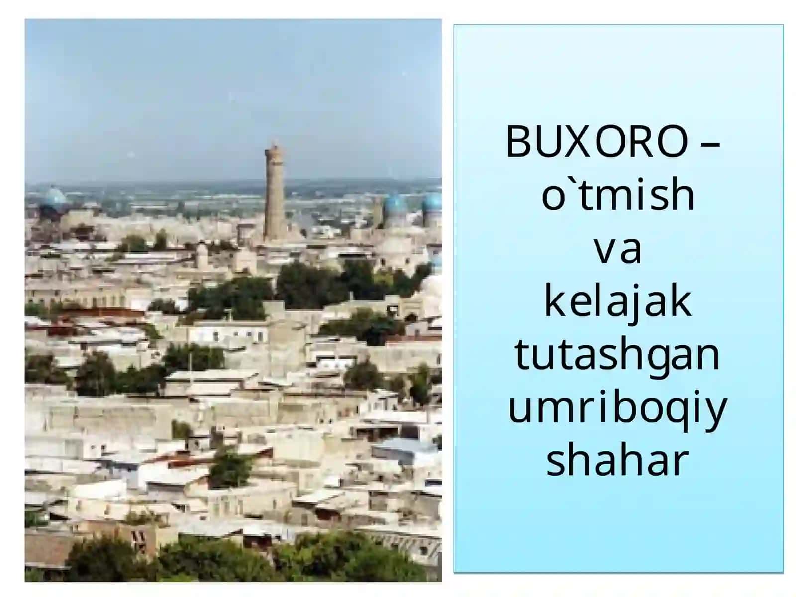 BUXORO AMIRLIGIDA XO`JALIK HAYOTI, SHAHARLAR VA SAVDO 4