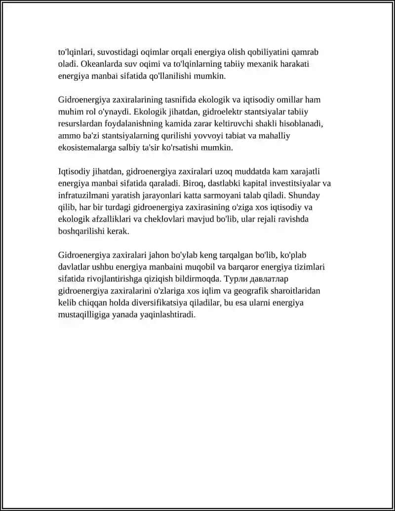 GIDROENERGIYA ZAXIRALARI 4