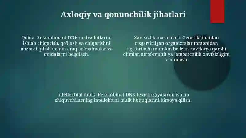 Rekombinant DNK Texnologiyasi 4
