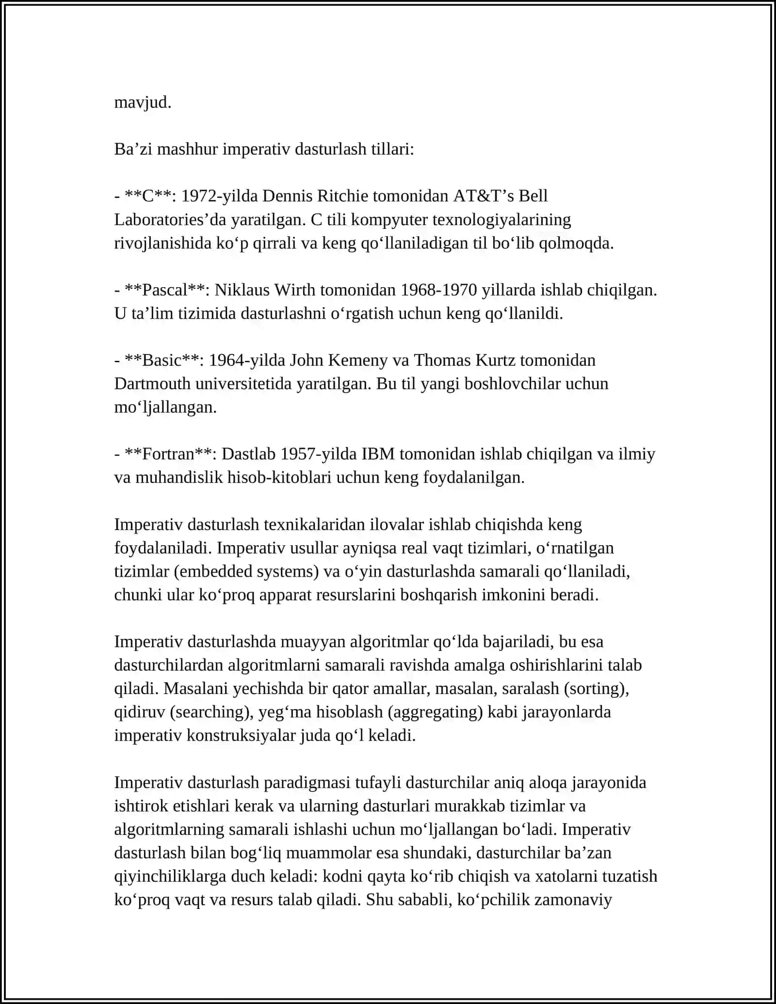 DASTURLASHDA I/U OQIMLARI BILAN ISHLASH 4
