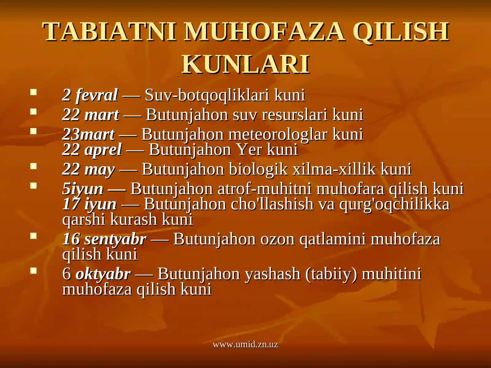 Ekologiya va Biologiya 4