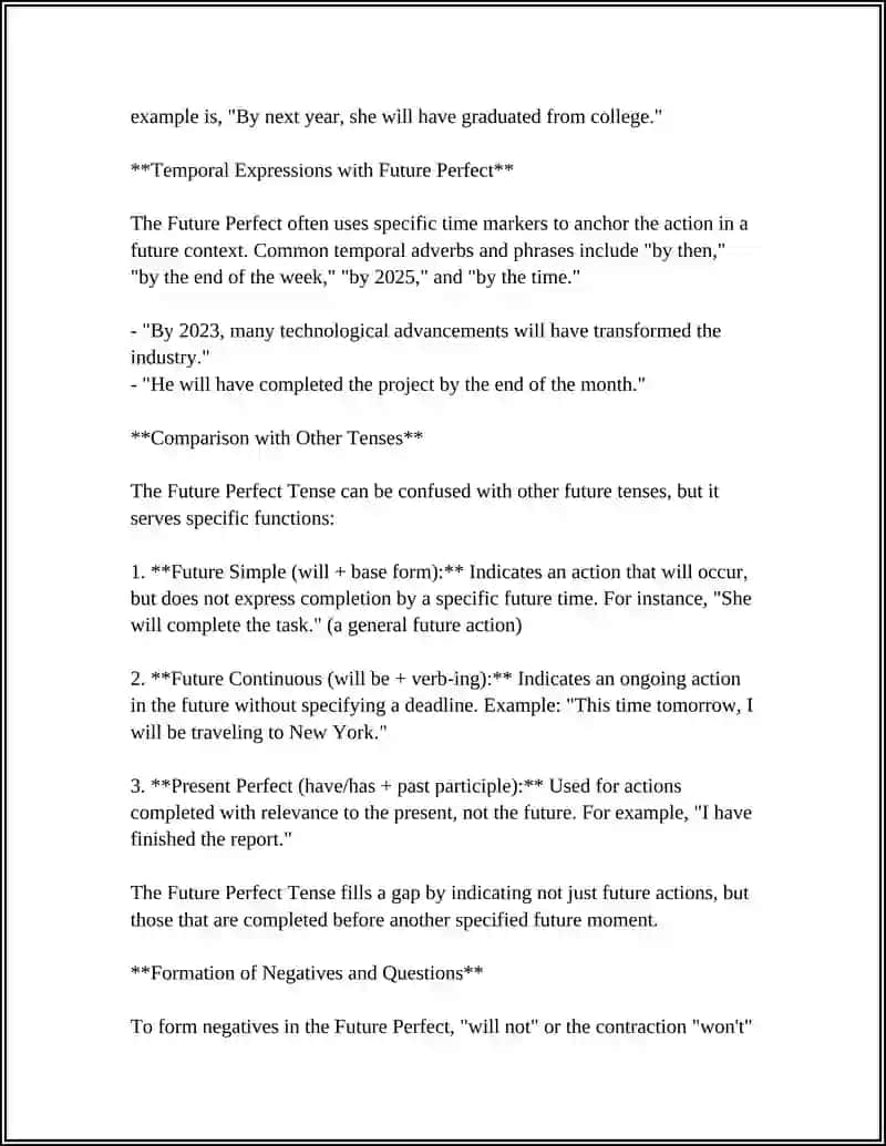 Future Perfect Tense 4