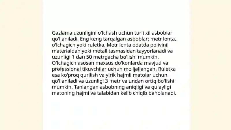 Gazlama uzunliklarni va sifatini aniqlash mashinalari 4