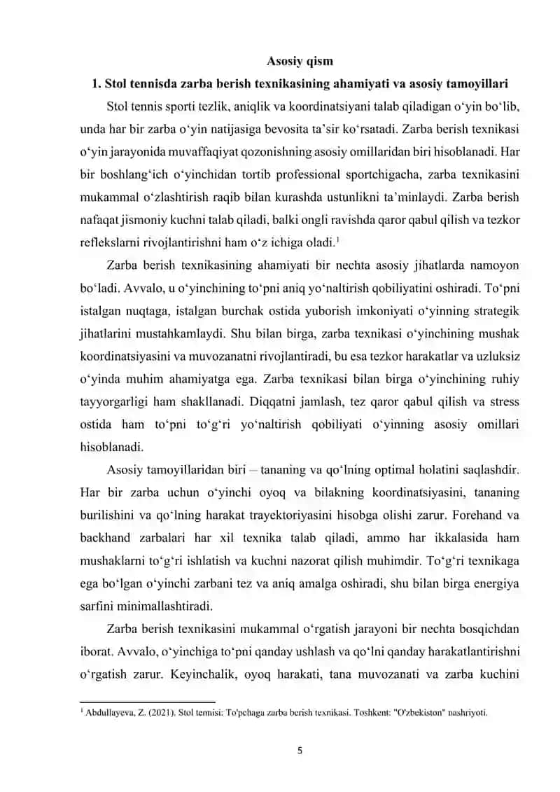 Stol tennis to‘pchasiga zarba berish texnikasini o‘rgatish 4