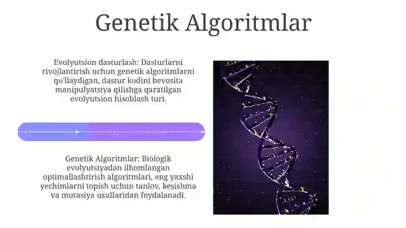 Evolutsion dasturlash. Genetik nazariya? 4
