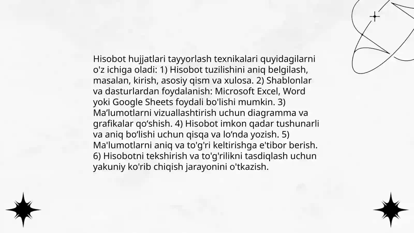 Ish yuritish va hisobot hujjatlari 4