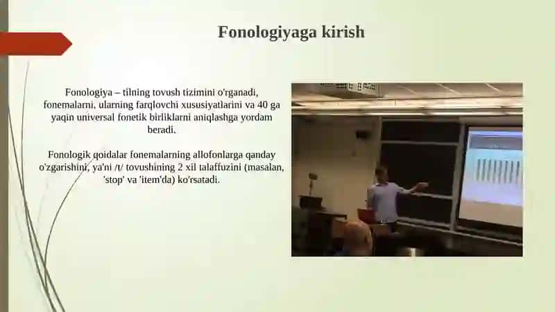 Fonetika va fonologiya taqdimot 4