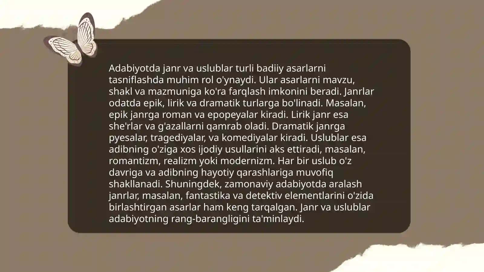 Adabiyot qoidalari 4