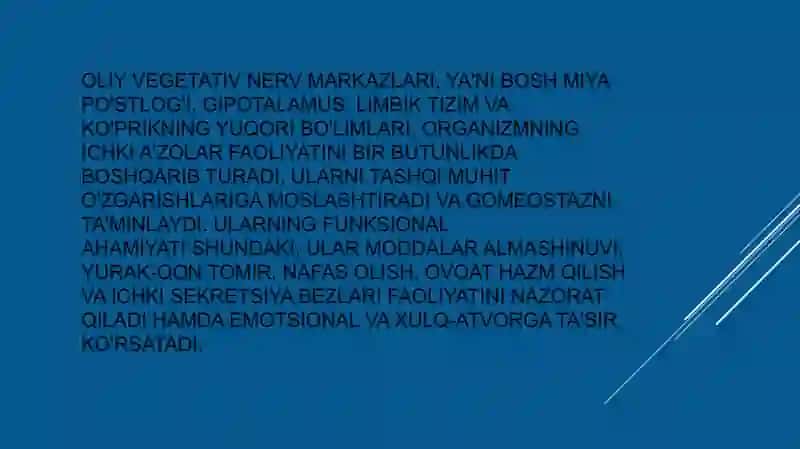 Taqdimot. oliy vegetativ nerv markazlari 4