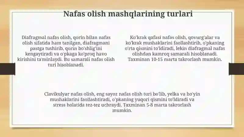 Saf mashiqlari. Ummnrivojlantiruvchi mashqlar 4