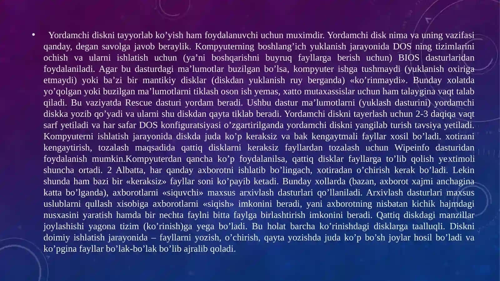 Kompyuter gaxizmat ko'rsatish 4