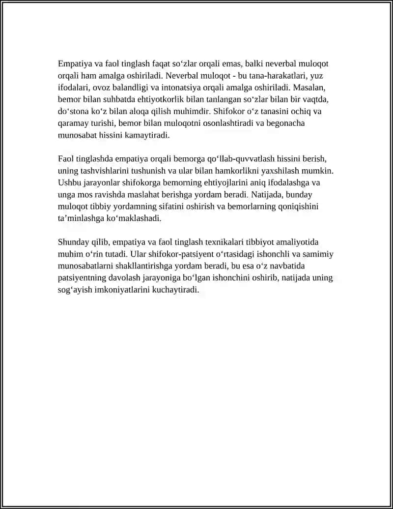 PATSIENT BILAN VEBRAL VA NOVEBRAL MULOQOT KO'NIKMALARI 4