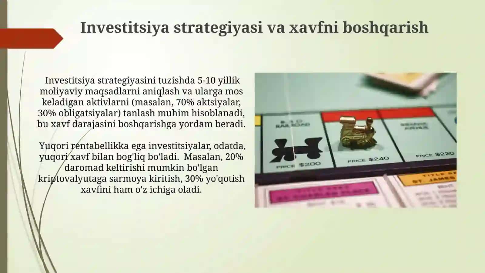 Investitsiyalarni turkumlash 4