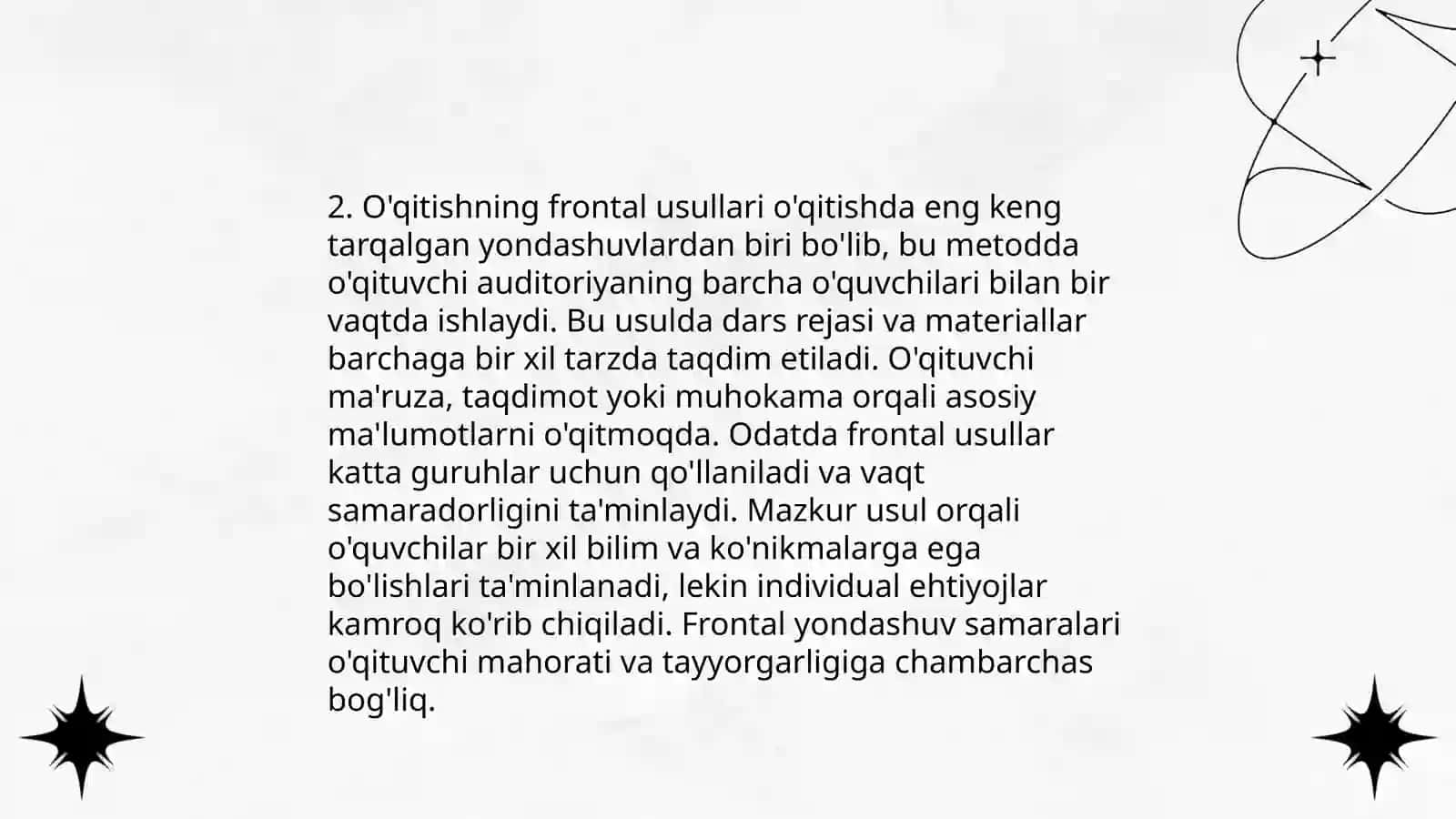 An'anaviy o'qitish texnologiyasi 4