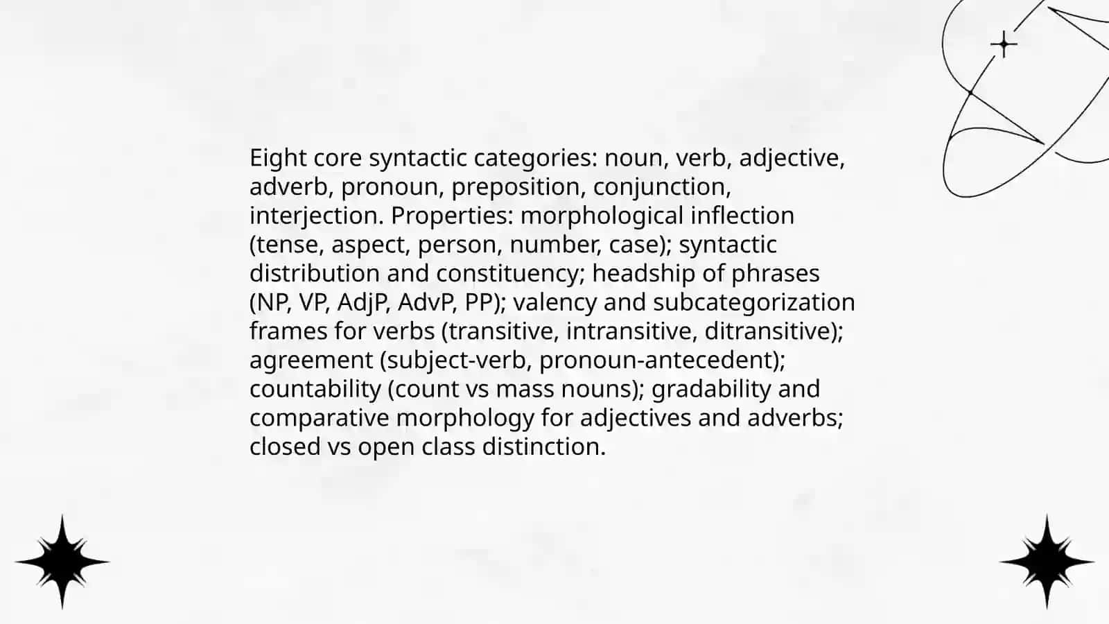 Categorial structure of the word 4