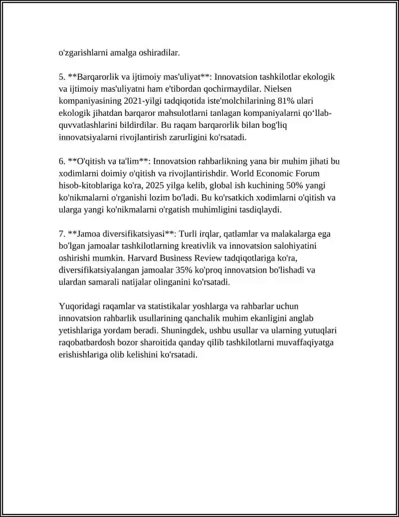 Innovatsion rahbarlik usullari 4