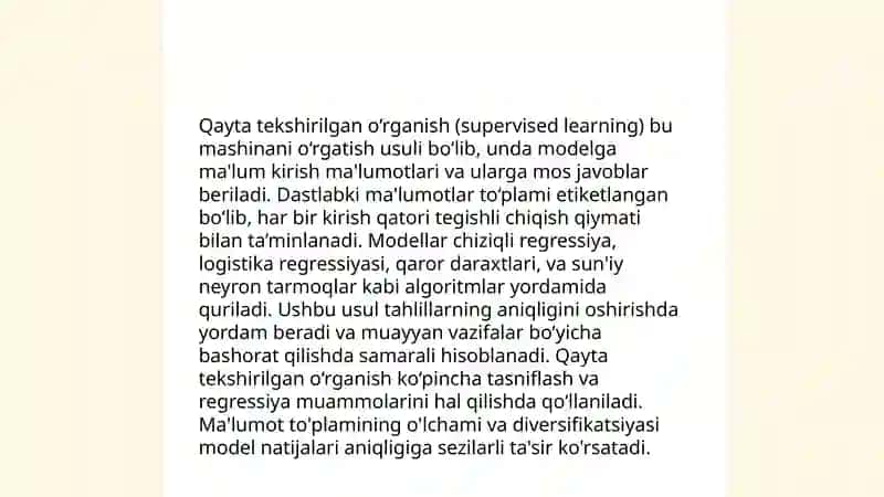 Mashinali o‘qitish algoritmlari 4