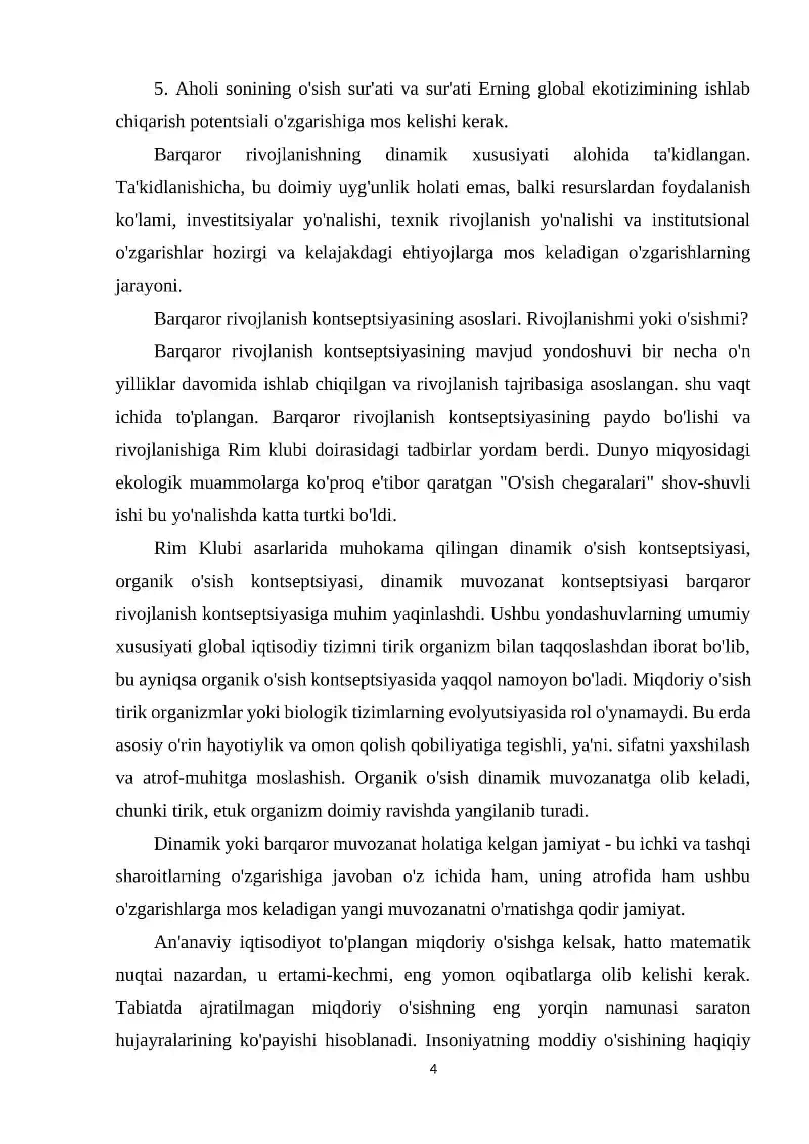 Barqaror rivojlanish 4