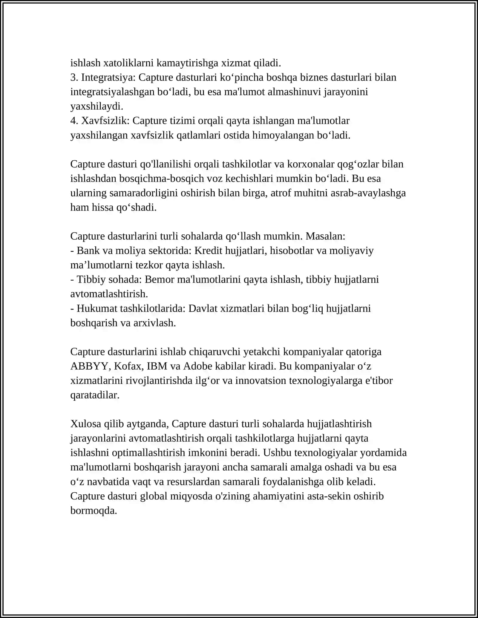 Capture Dasturi Haqida Ma'lumot 4
