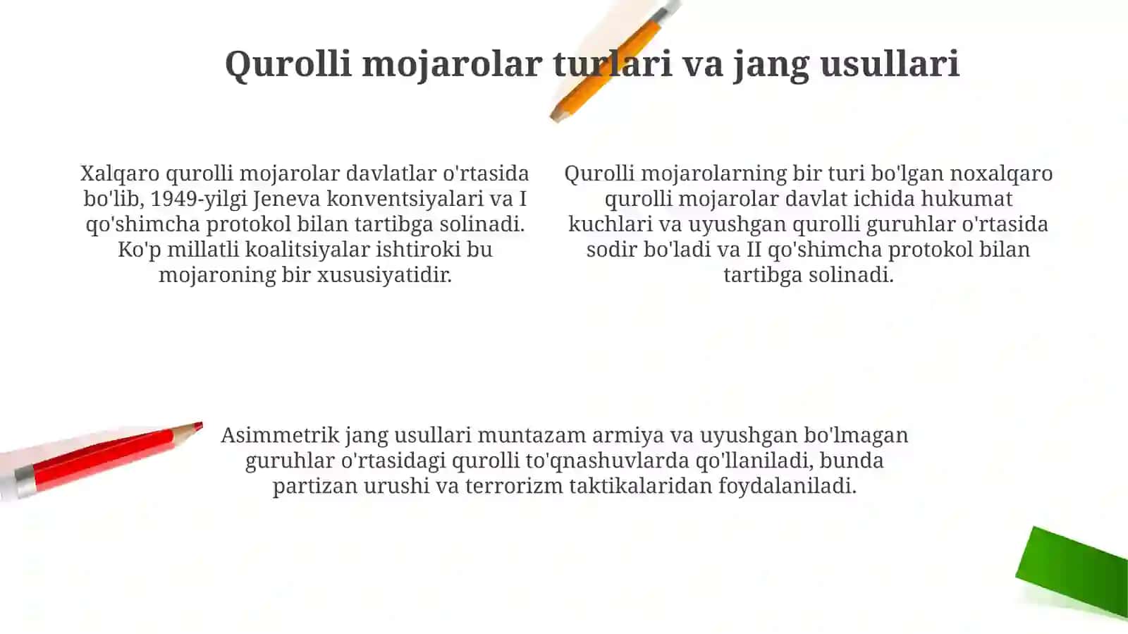 Urush qoidalari va odatlari 4