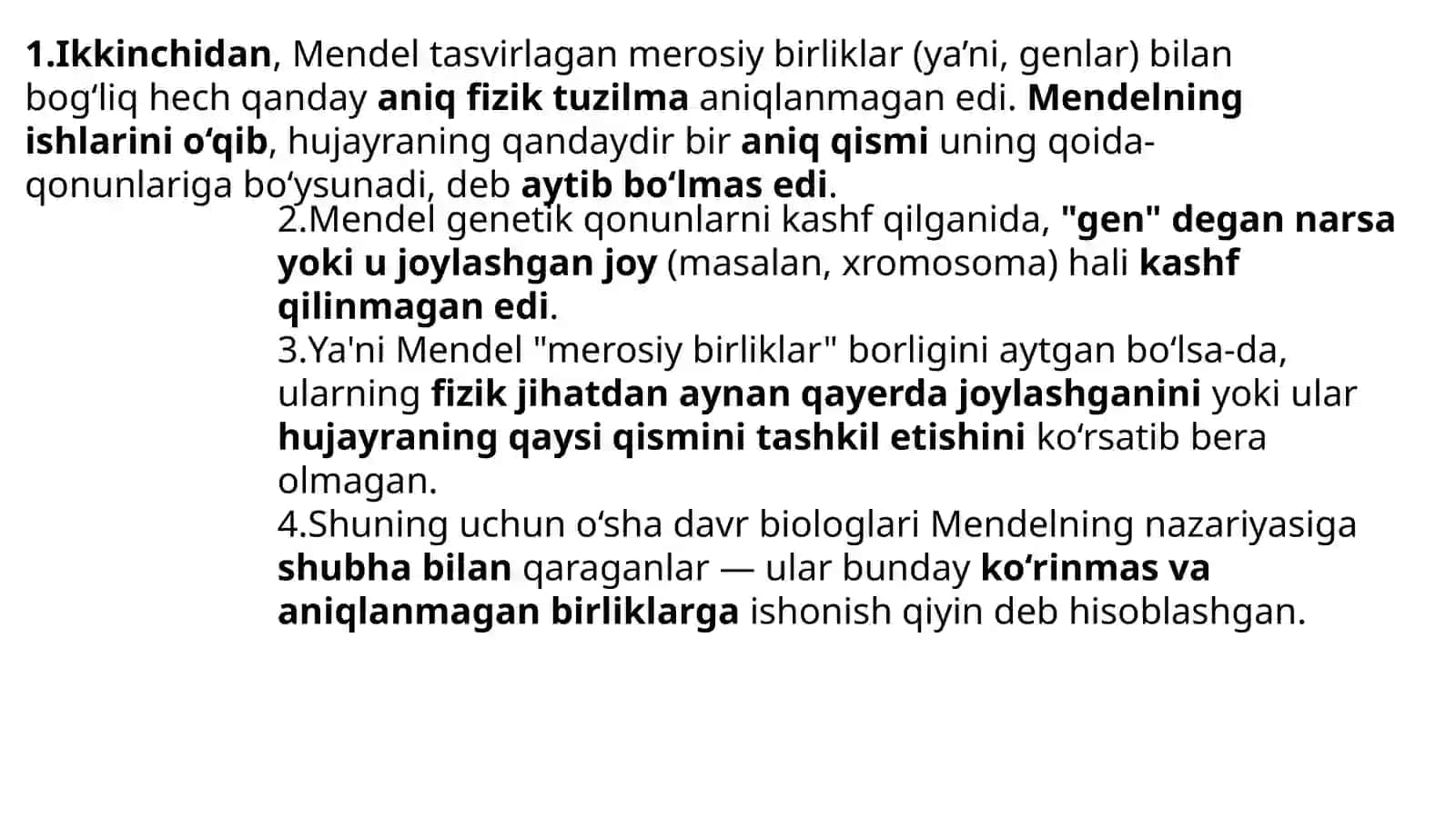 Mendel qonunlari, Mendel tajribalari 4