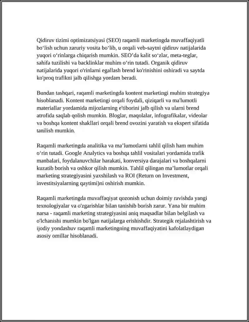 RAQAMLI MARKETING ASOSLARI 4
