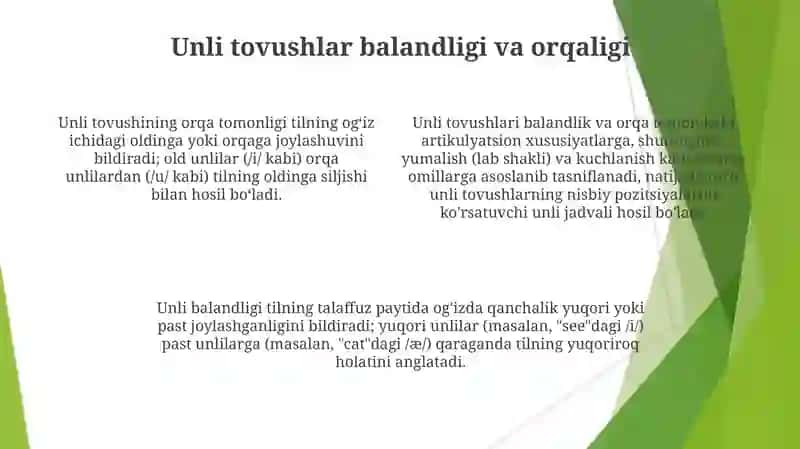 Undosh tovushlar tasnifi 4