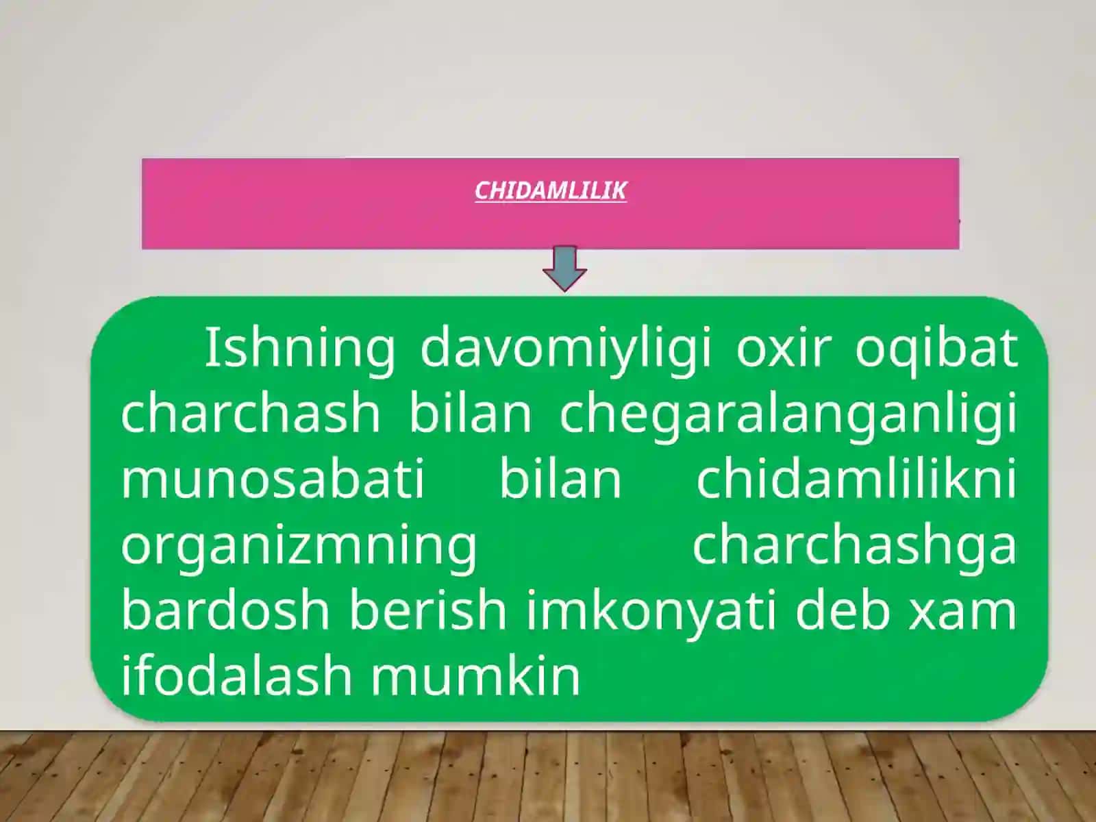 Chidamlilikni tarbiyalash 4