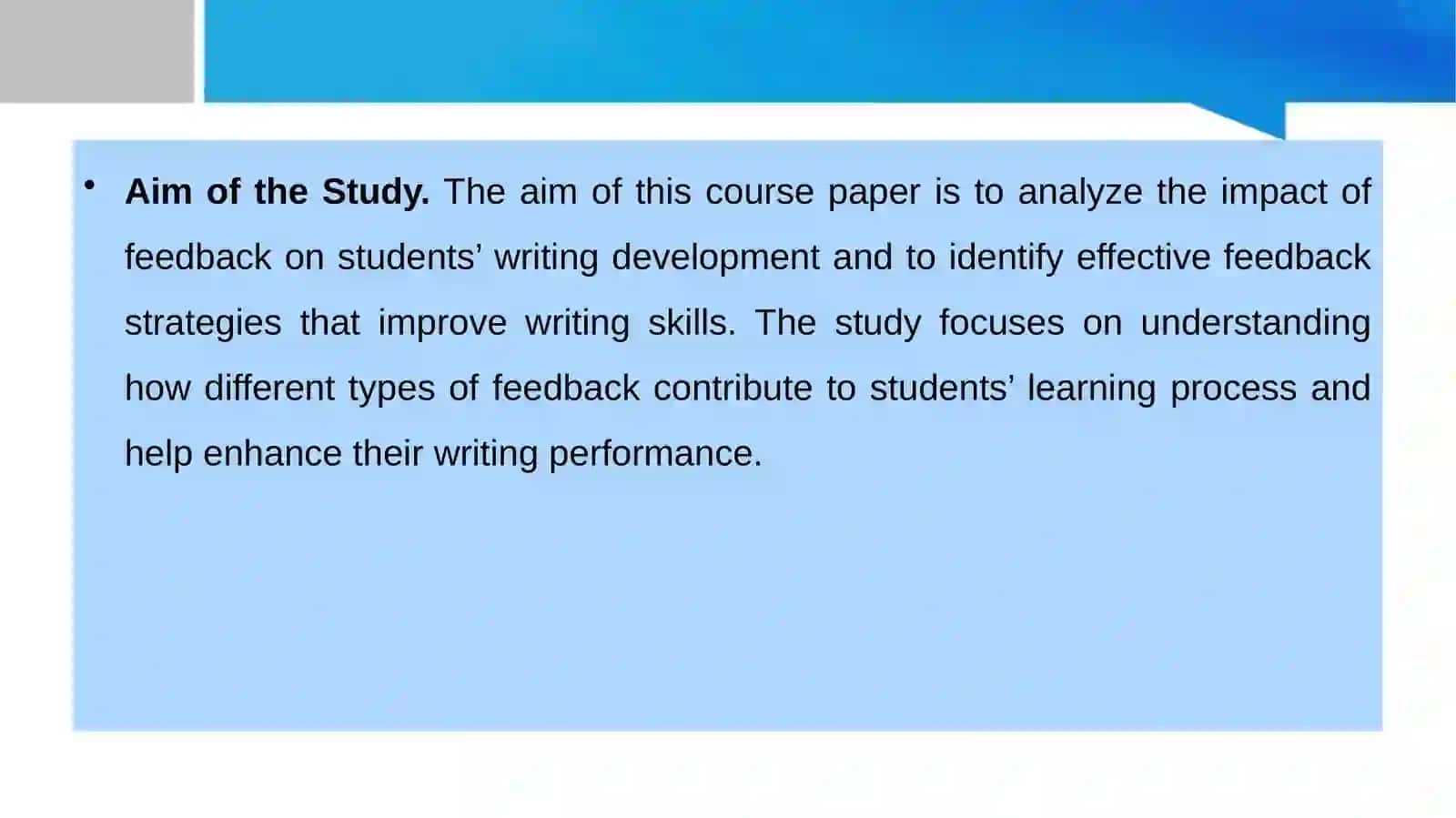 The impact of feedback on students writing development 4