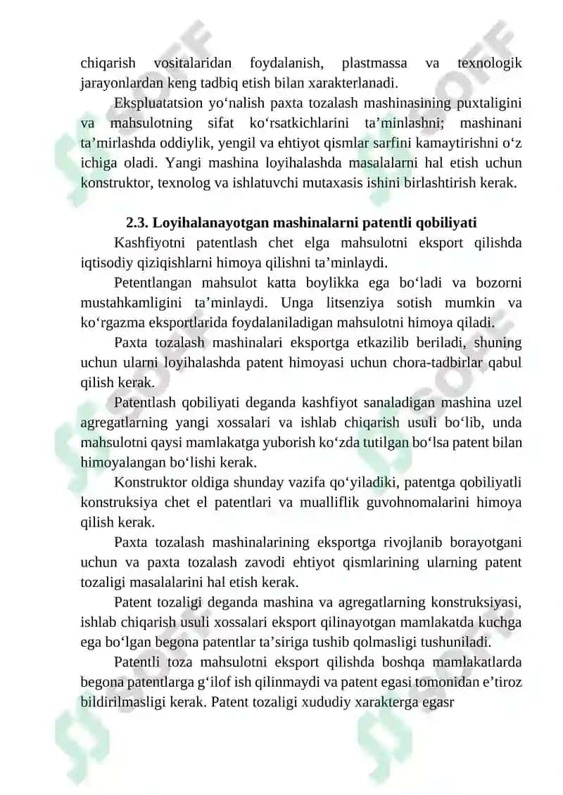 Texnologik mashinalarini loyihalashning umumiy masalalari 4