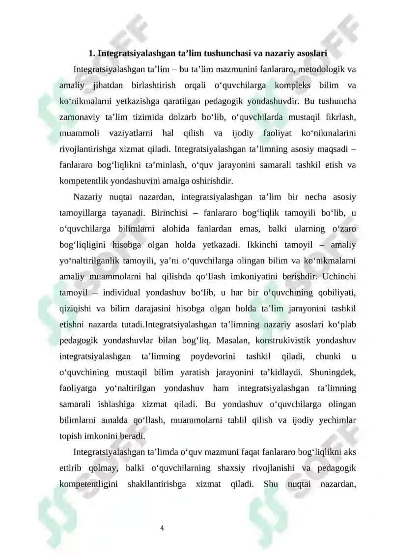 Pedagogik kompetentlikni shakllanntirishda integratsyalashgan ta'lim mazmuni 4