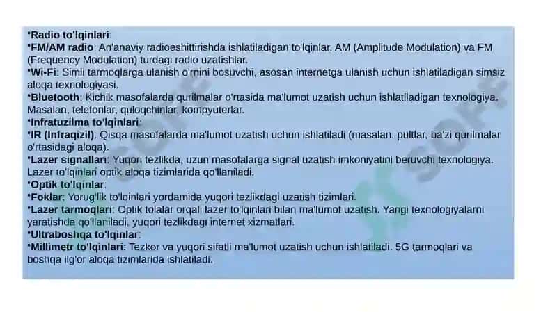 Signallarni simsiz uzatish usullari 4