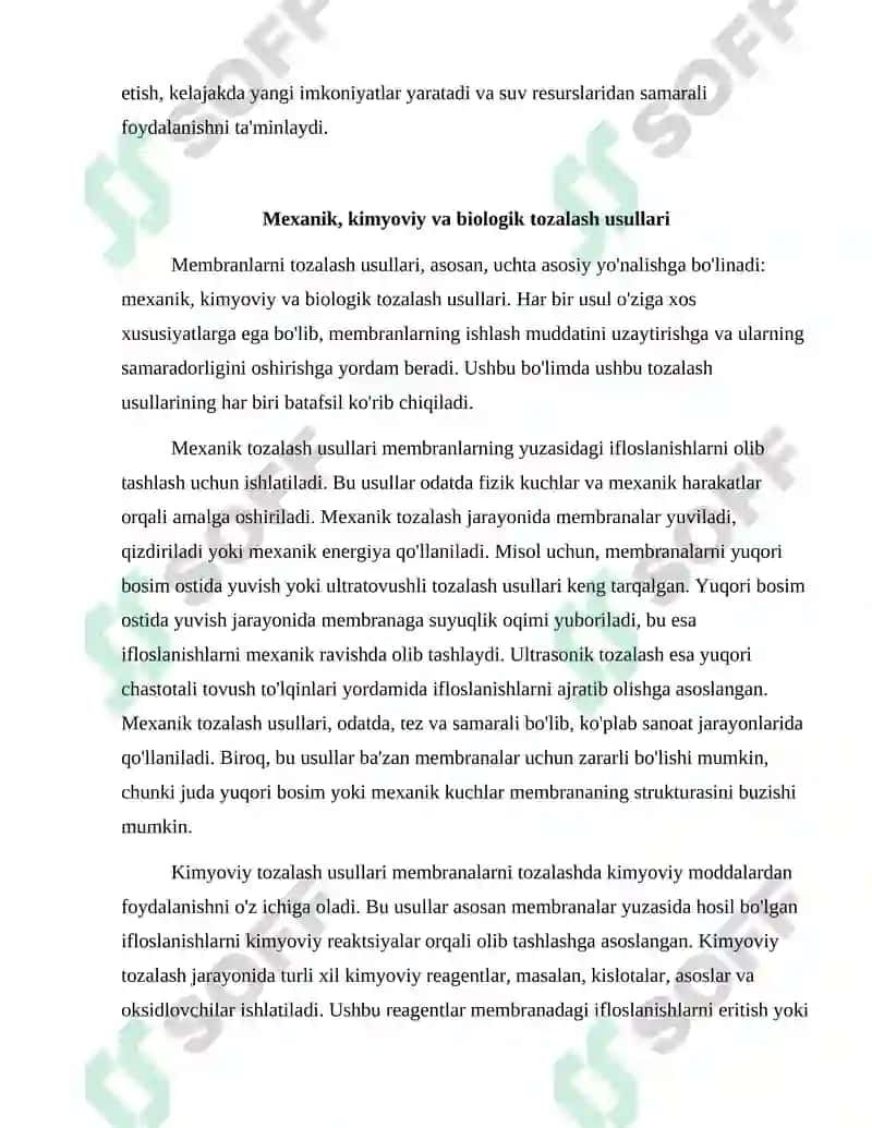 Membranlarni Tozalash Usullari 4