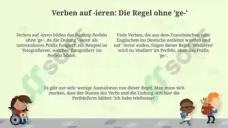 Grammatik: Verbenauf -ierenimPerfekt 4